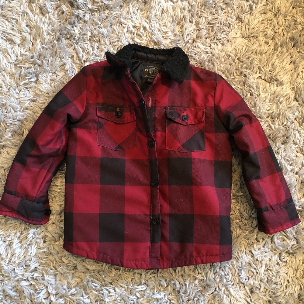 Toddler 2T Plaid Button Up Jacket